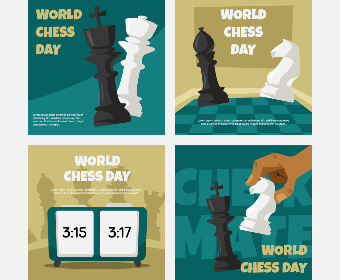 World Chess Day Card Set