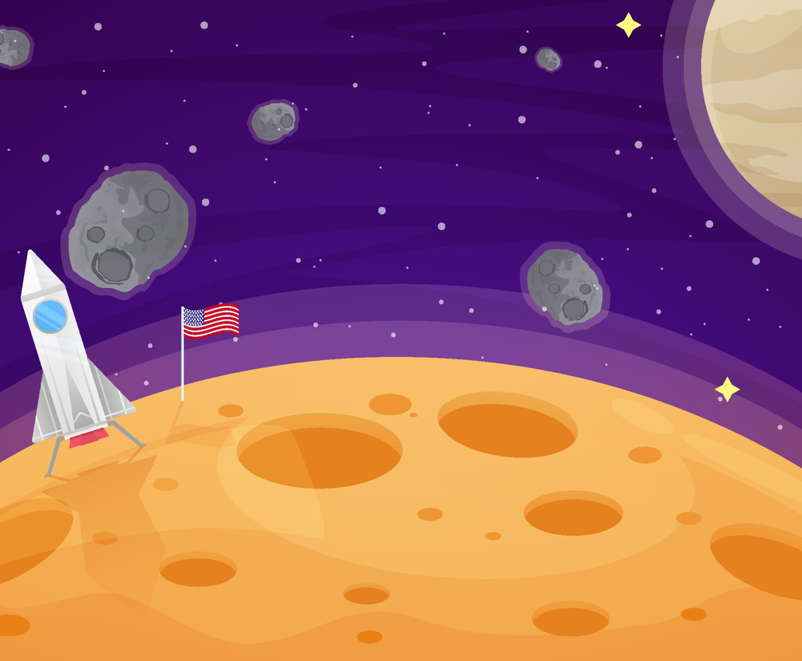 National Moon Day Background