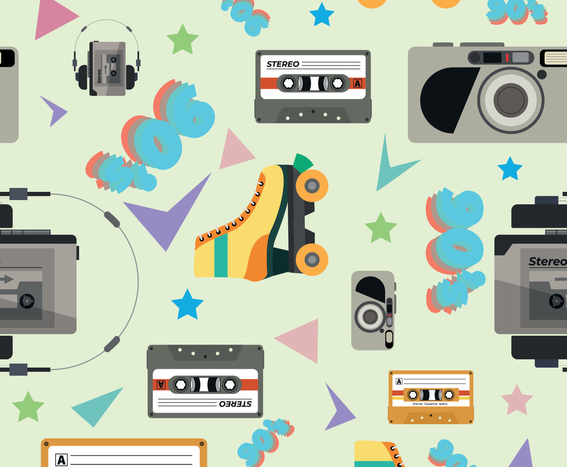 Retro 90 Seamless Pattern