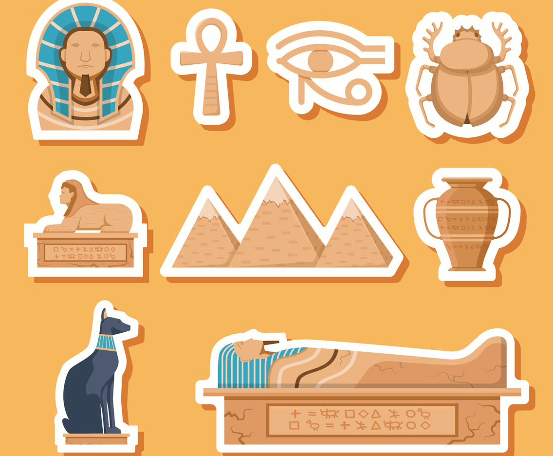 Egyptian Mummy Sticker Collection
