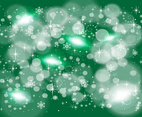 Green Snow Flake Background