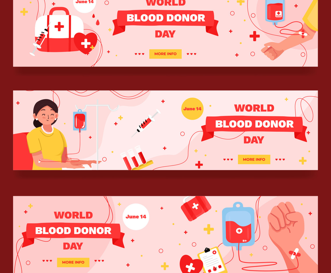 World Blood Donor Day Banner Collection