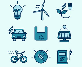 Green Technology Icon Set