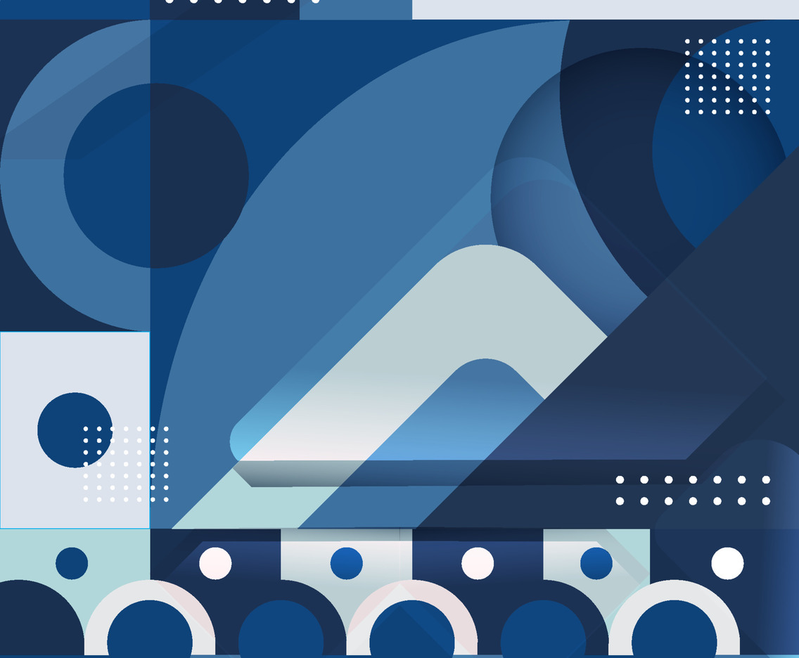 Futuristic Abstract Square Composition Background