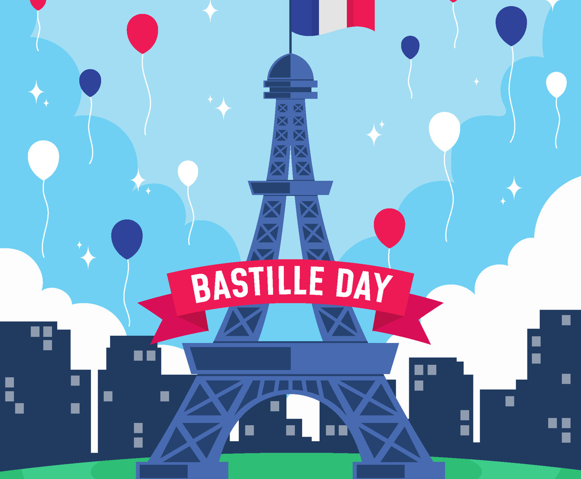 Happy Bastille Day Concept