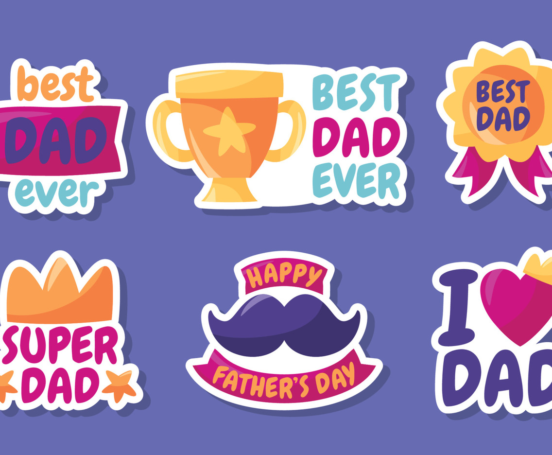 Father's Day Doodle Sticker Collection