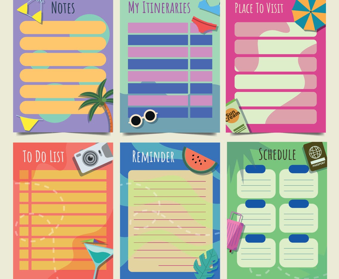 Summer Holiday Journal Template