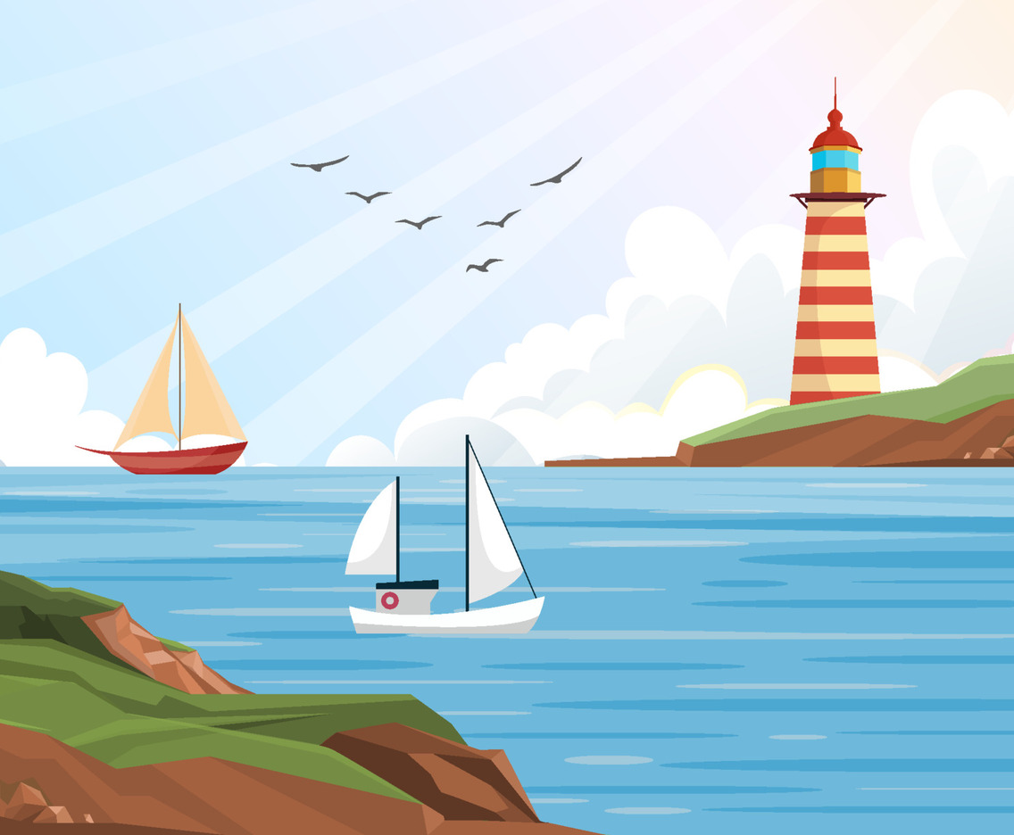 Blue Sea Scenery