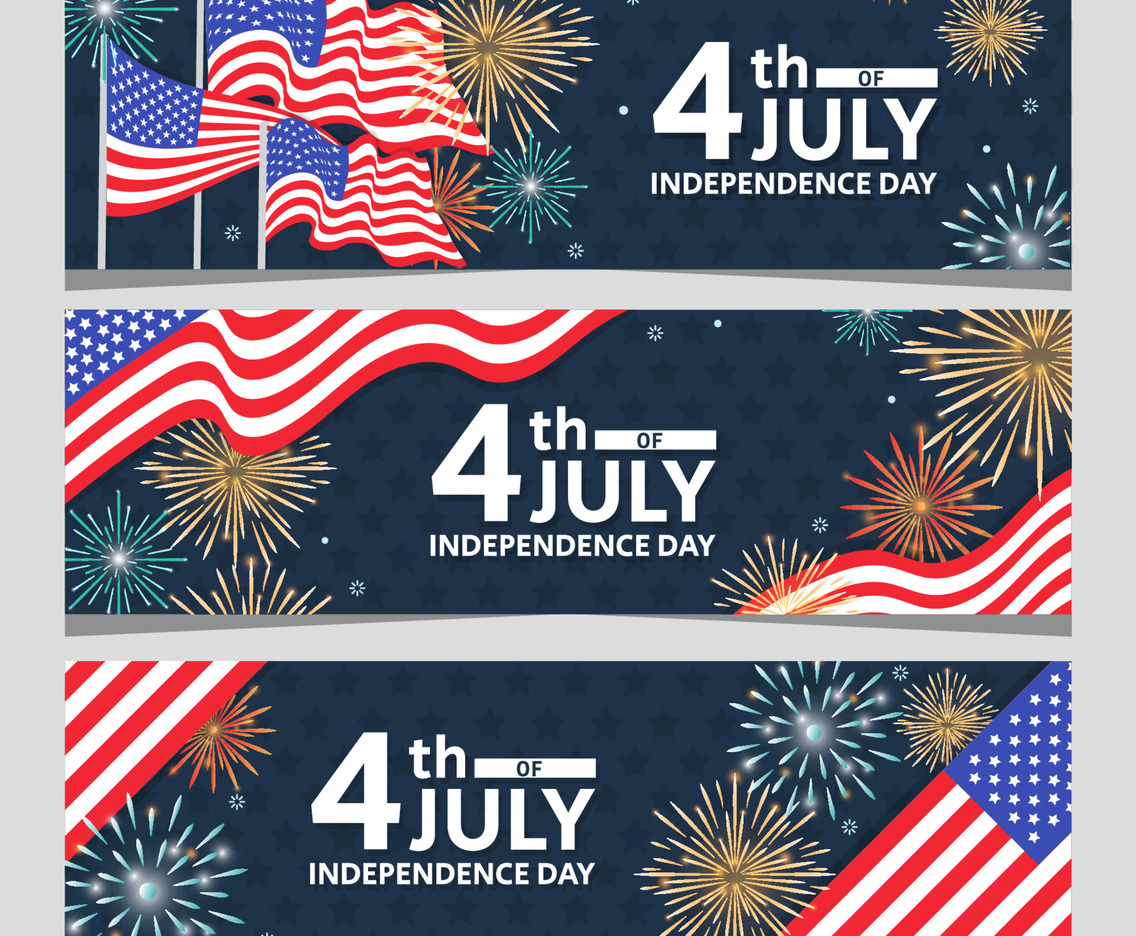 4th of July Independence Day Banner