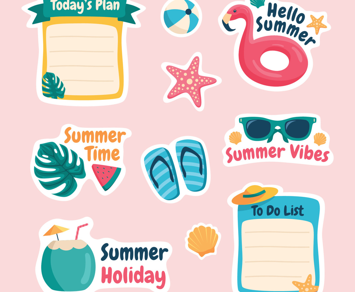 Summer Holiday Journal Sticker Set