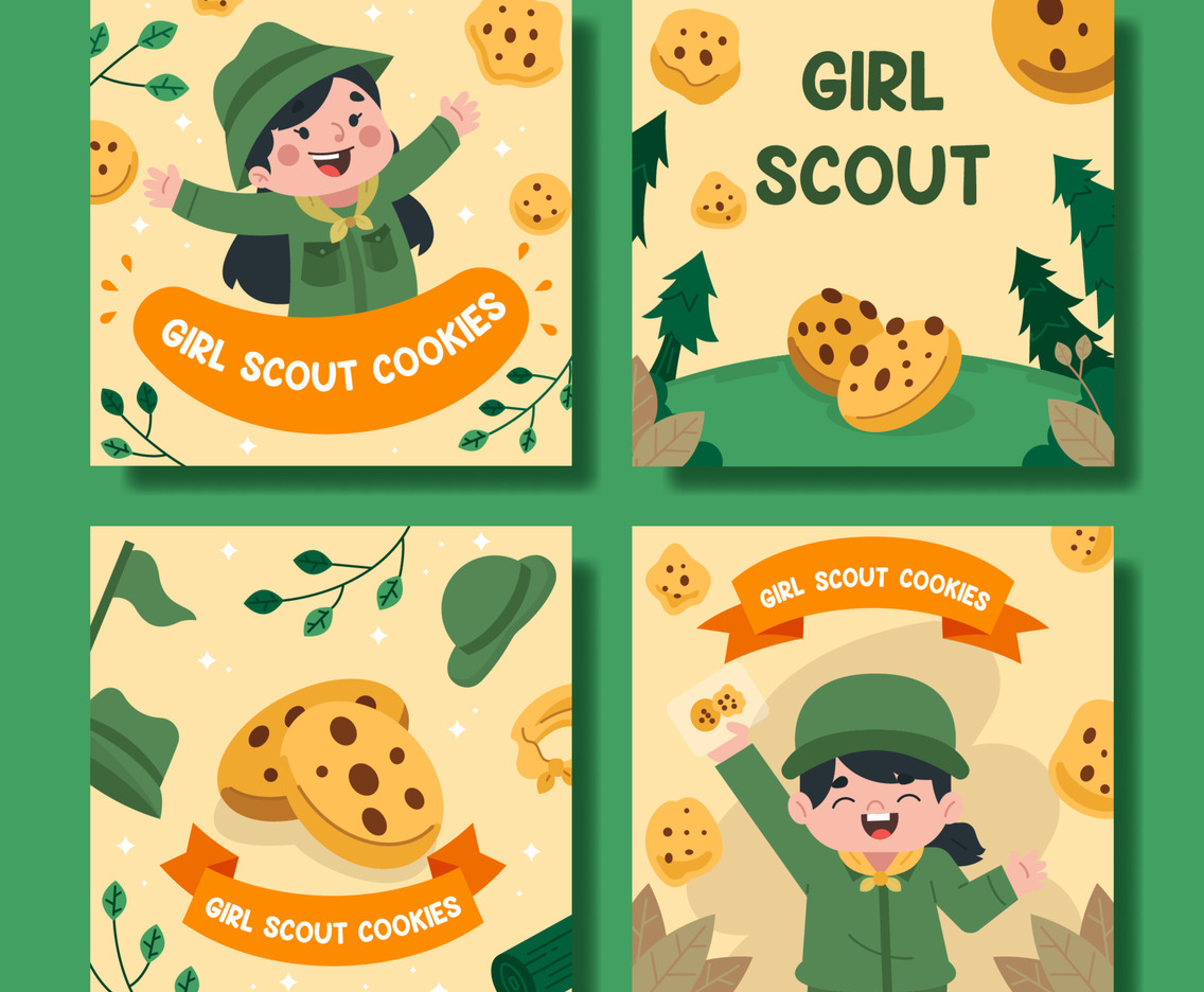 Set of Girl Scout Cookies Social Media Post
