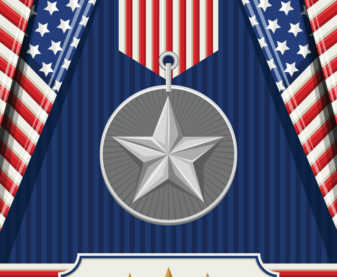 Happy Memorial Day Background with Red Blue White Concept