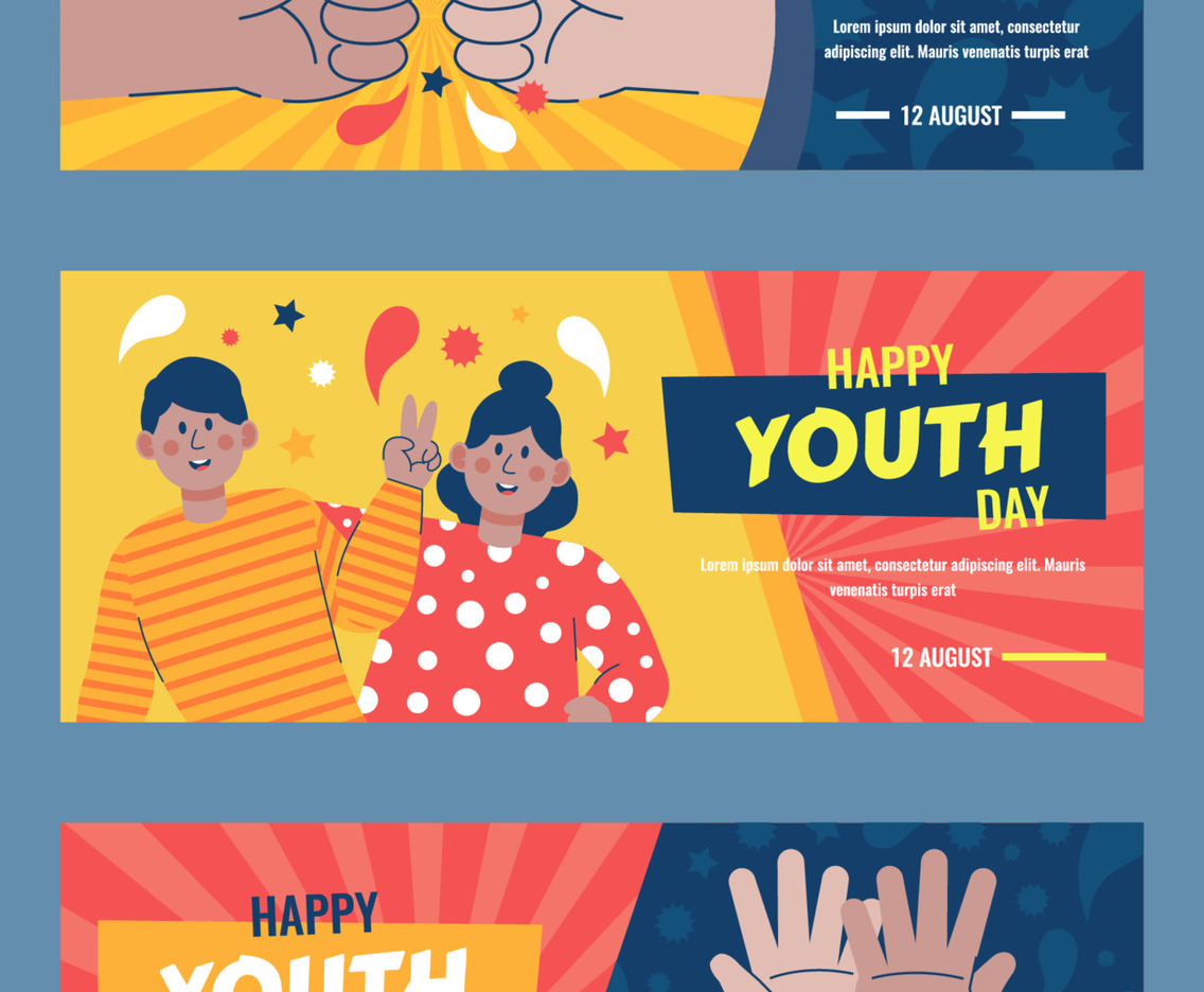 International Youth Day Banner Set