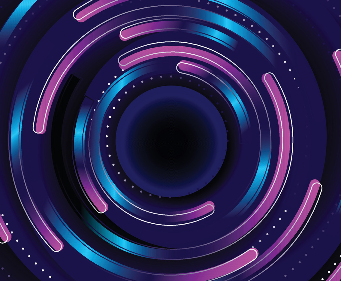 Abstract Circle Blue and Magenta Concept