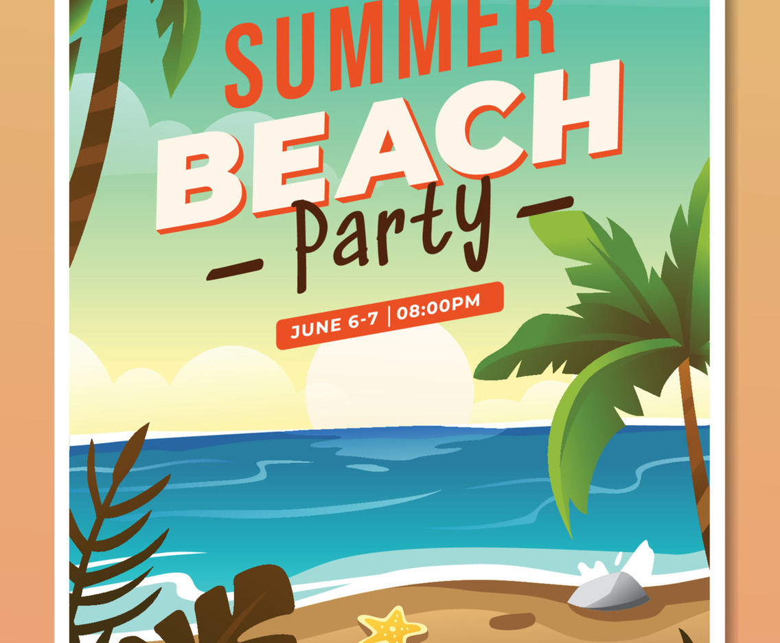 Summer Beach Party Poster Template