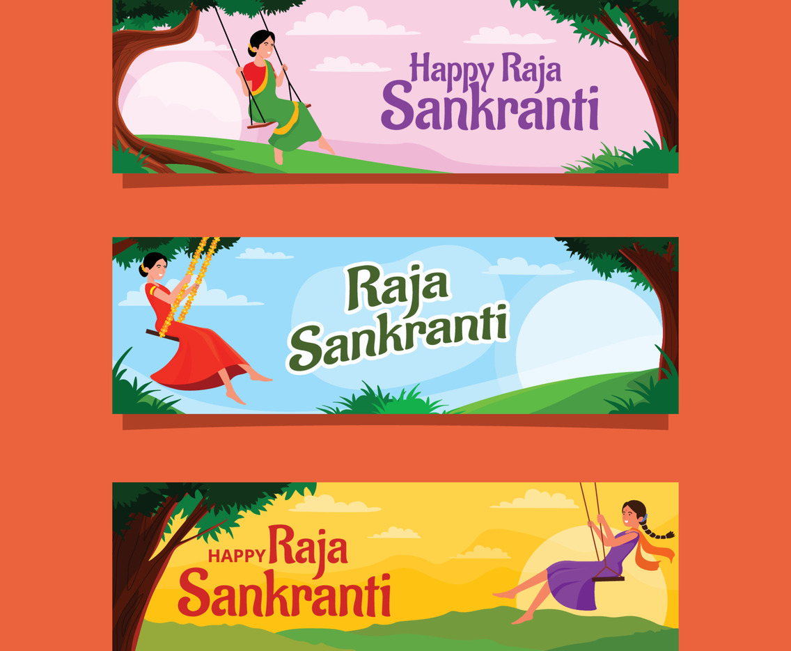 Happy Raja Sankranti Banner