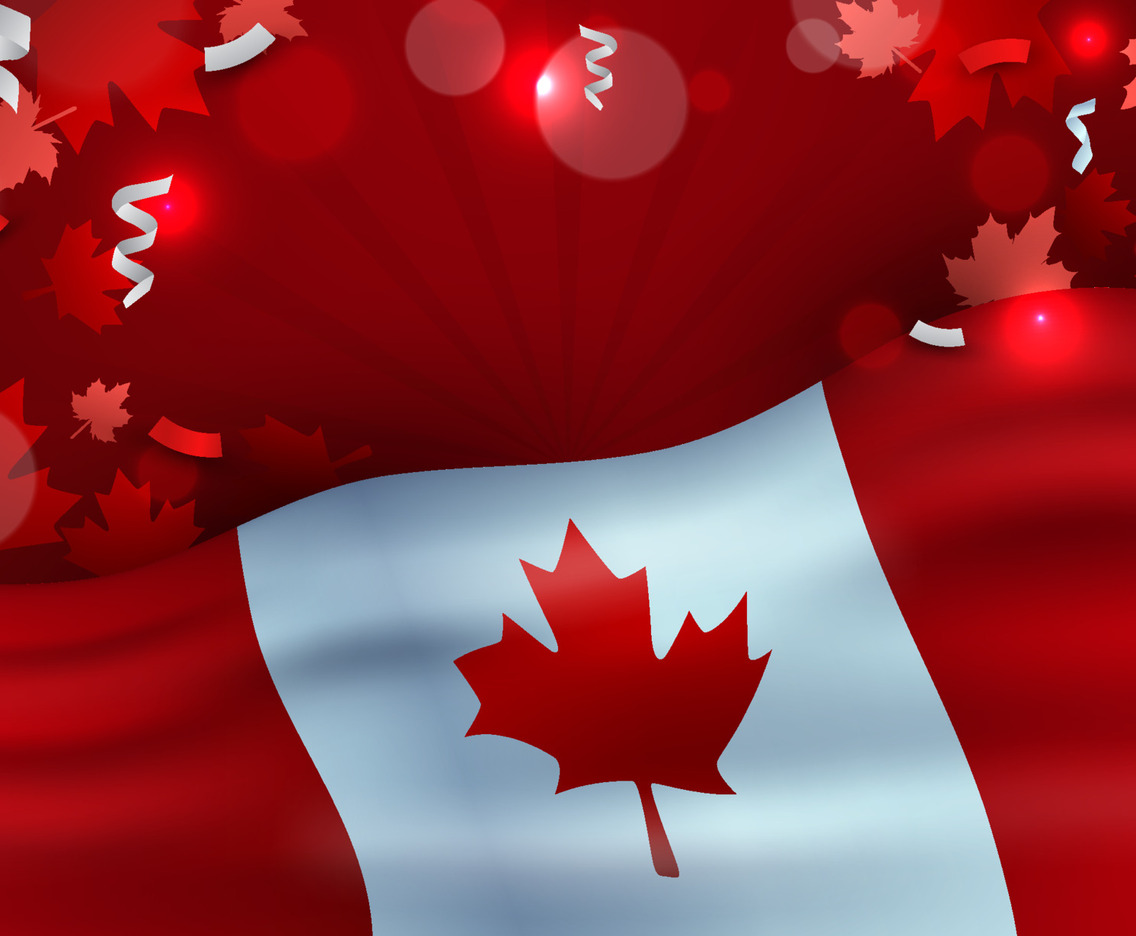 Flag Canada Day Realistic Background
