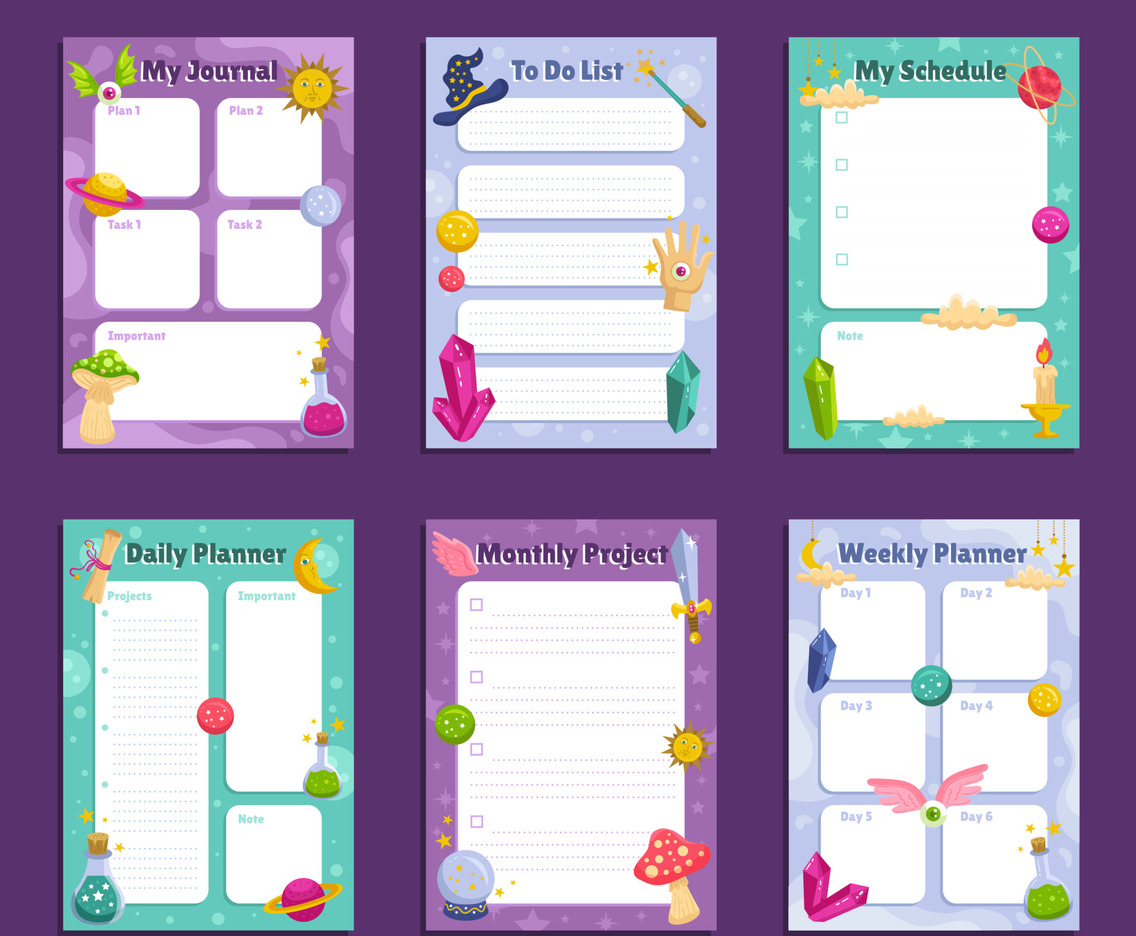 Colorful Magical Journal Template