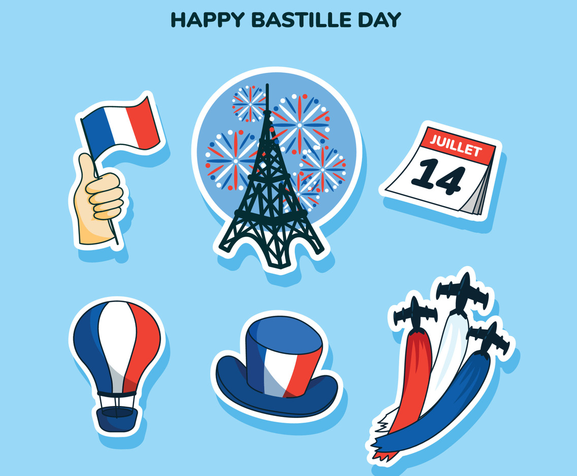 Bastille Day Stickers