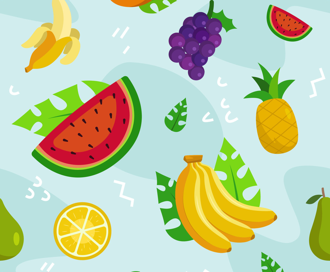 Tropical Fruits Seamless Pattern