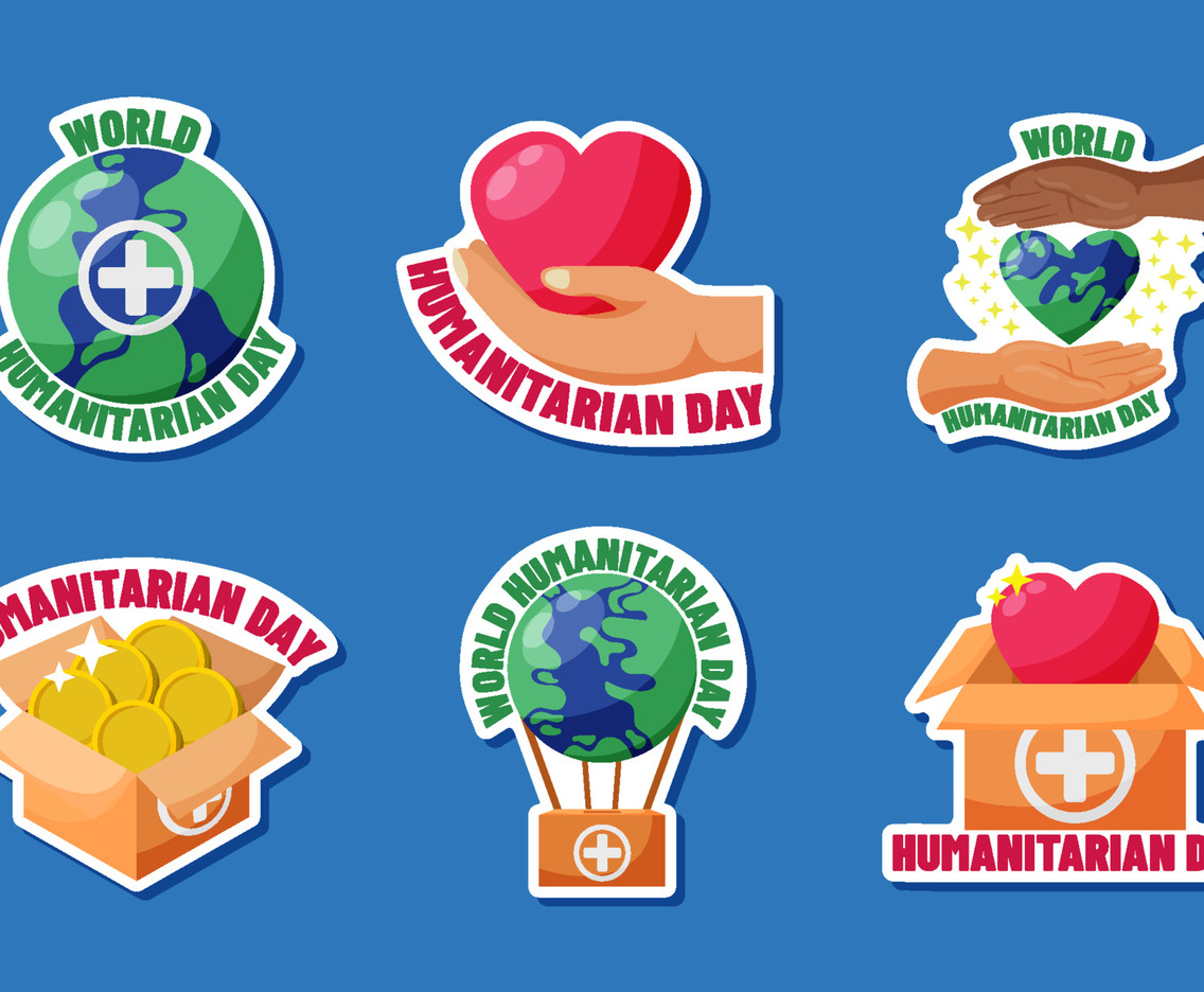 World Humanitarian Day Sticker Set