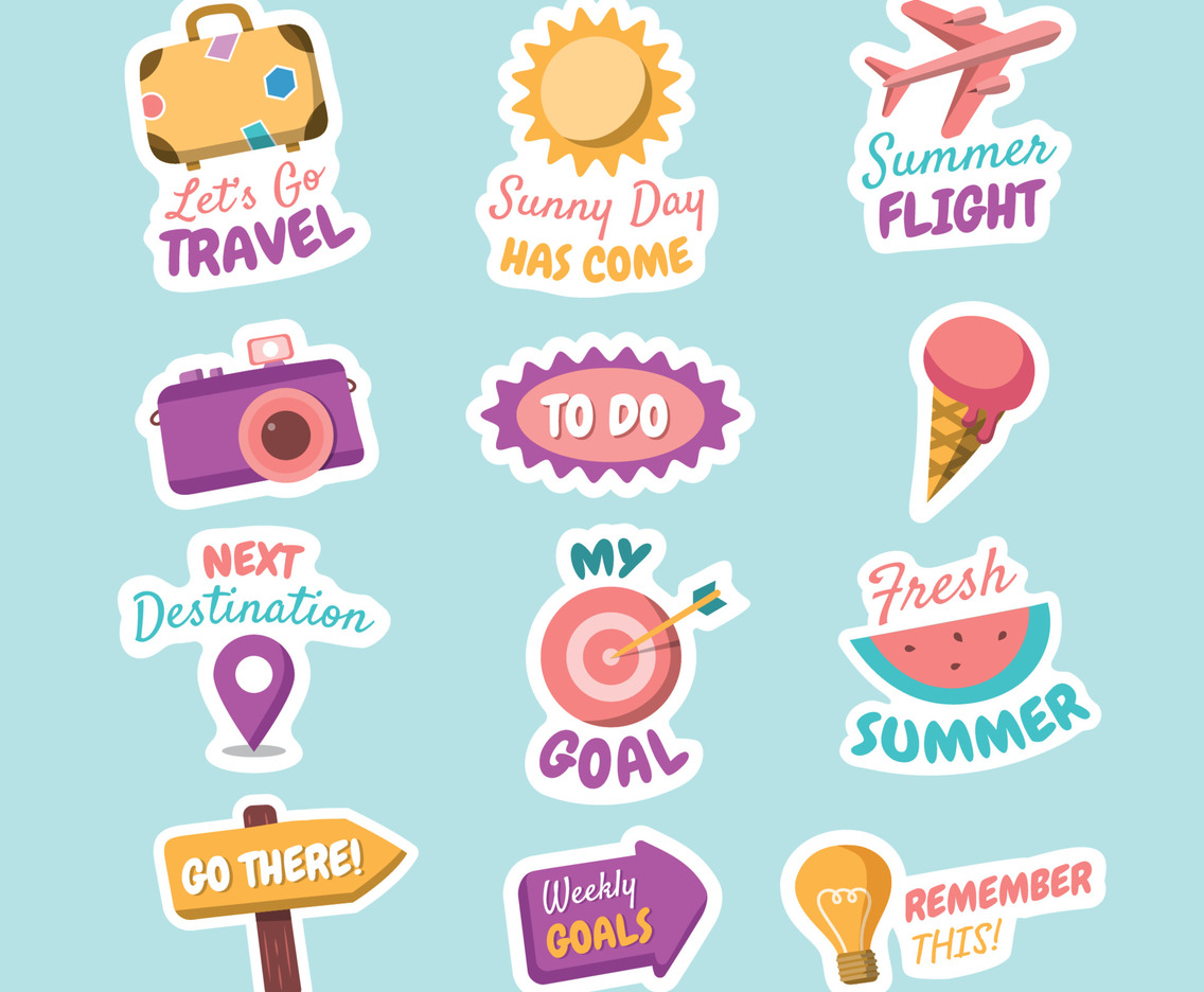 Summer Holiday Sticker Journal