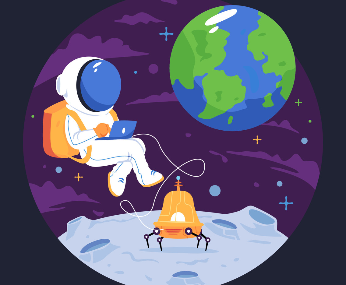 National Moon Day Concept with Astronaut