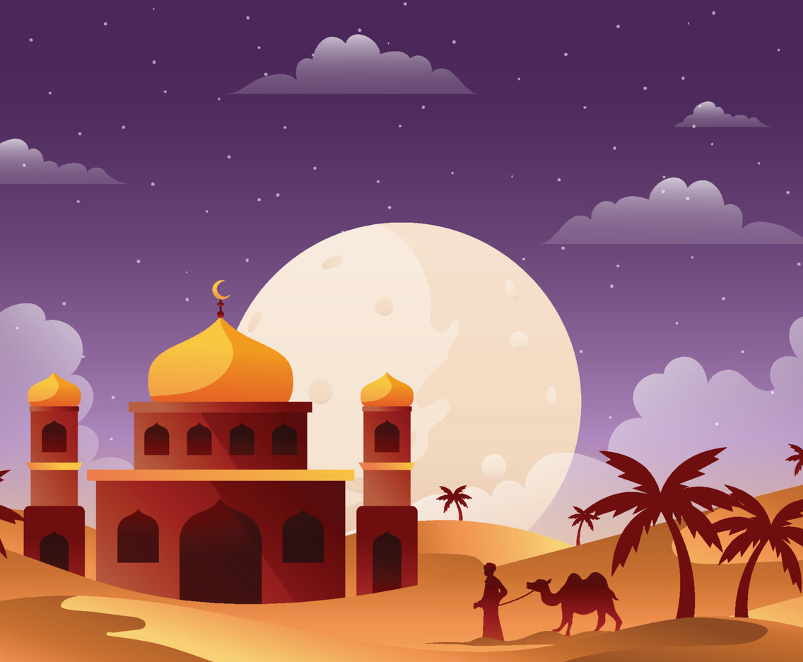 Desert and Mosque Background