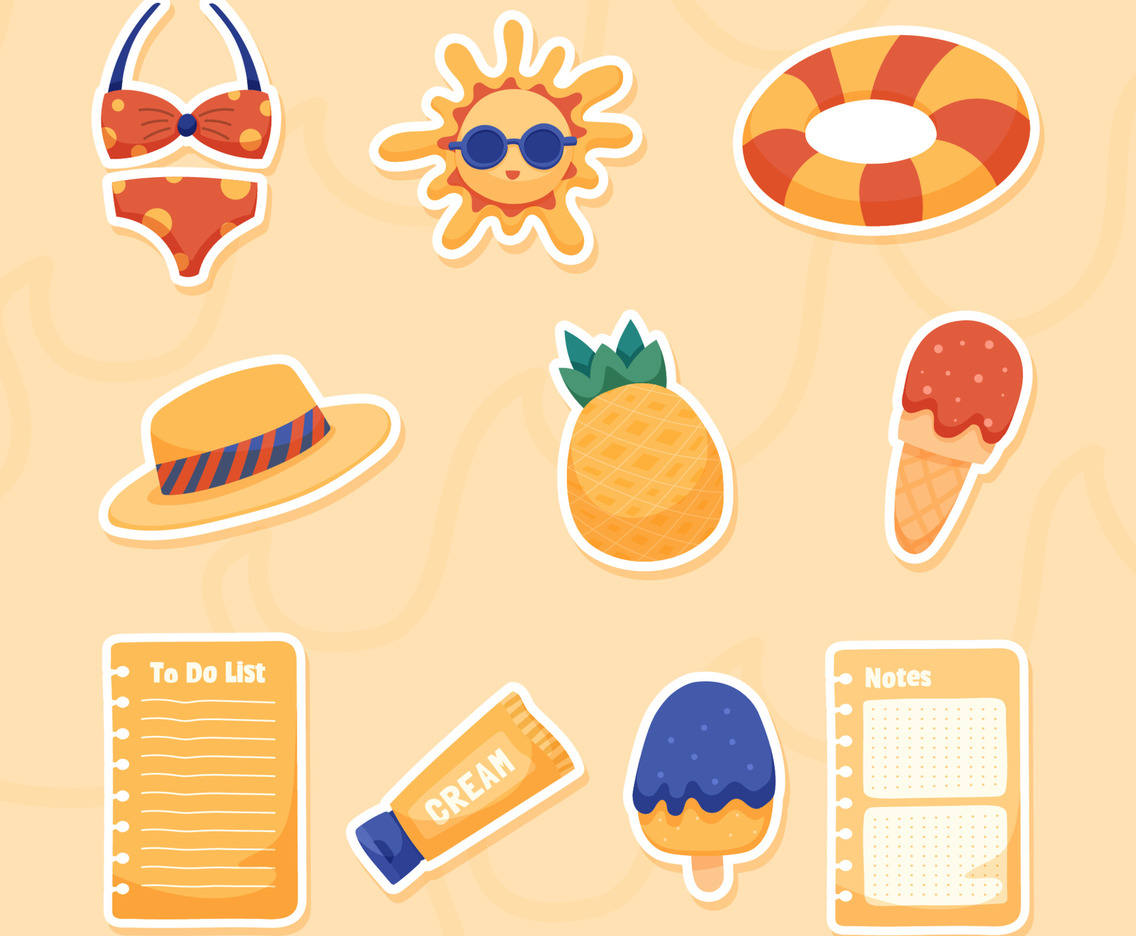 Summer Holiday Journaling Sticker Set