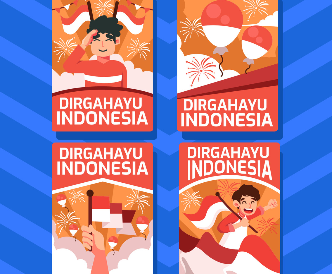 Dirgahayu Indonesia Cards Set