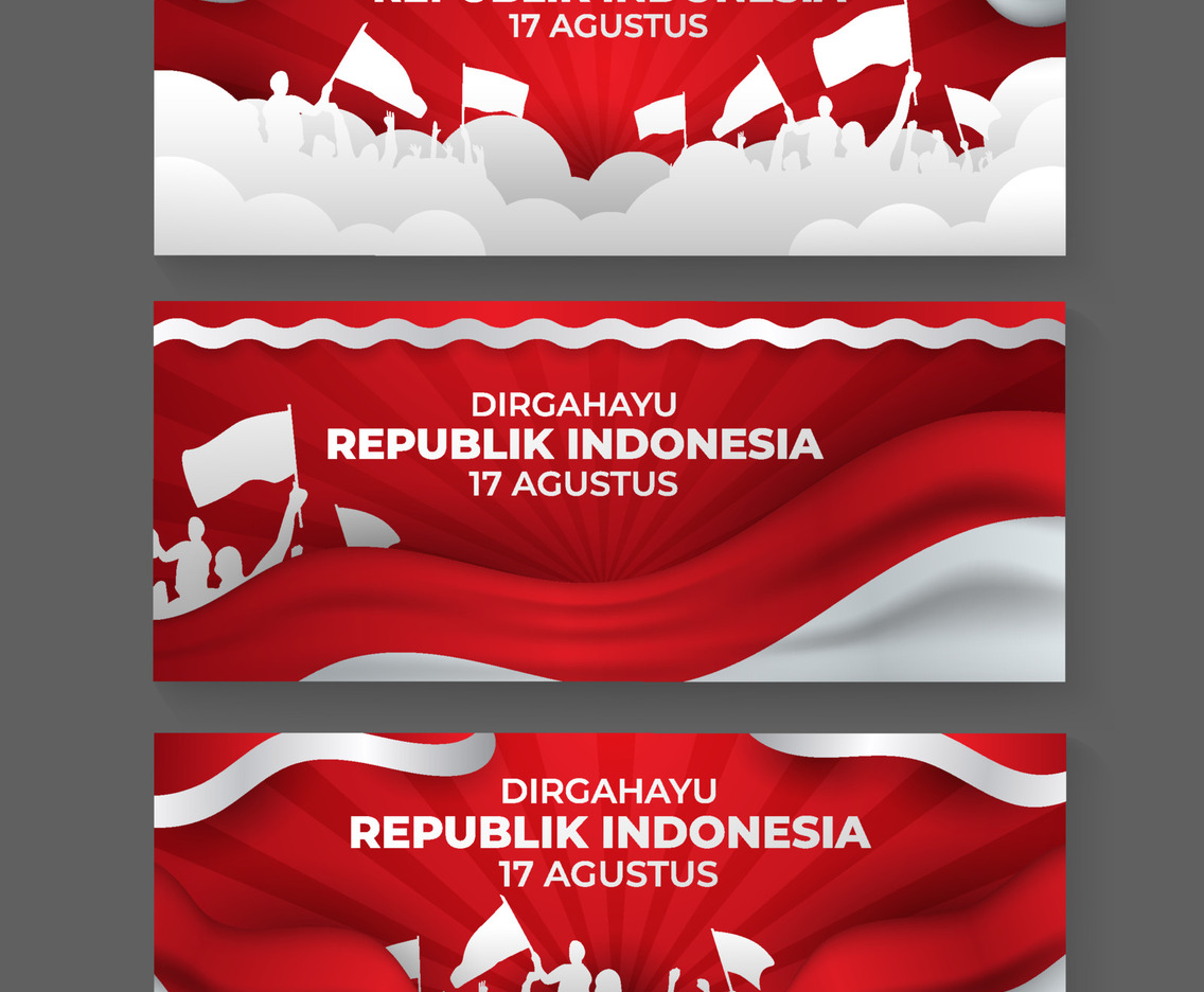 Indonesia Dirgahayu Independence Day Banner