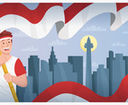 Celebration of Indonesia Independence Day Festivity Background