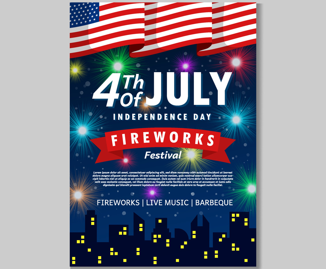 4th of July Firework Festival Poster