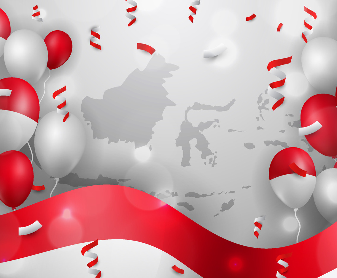 Indonesia Independence Day Modern Flag