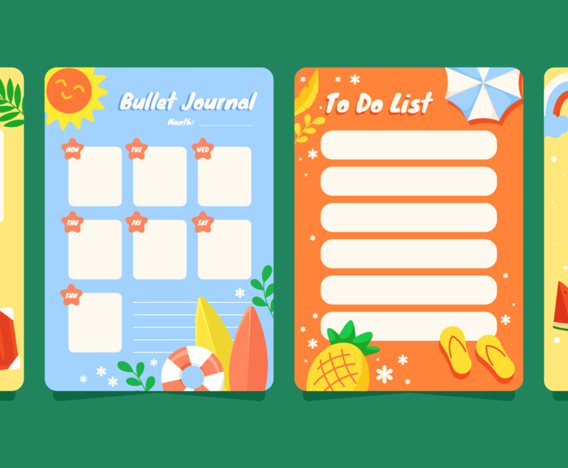 Summer Holiday Journal Template