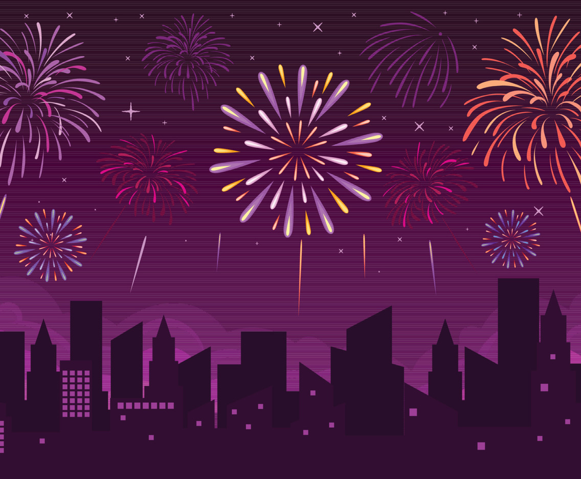 Firework in the Night Sky Background