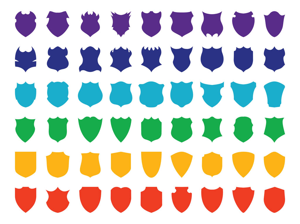 Colorful Shields Set