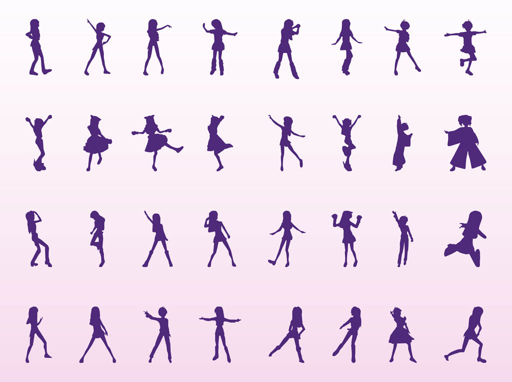 Girl Silhouettes Set