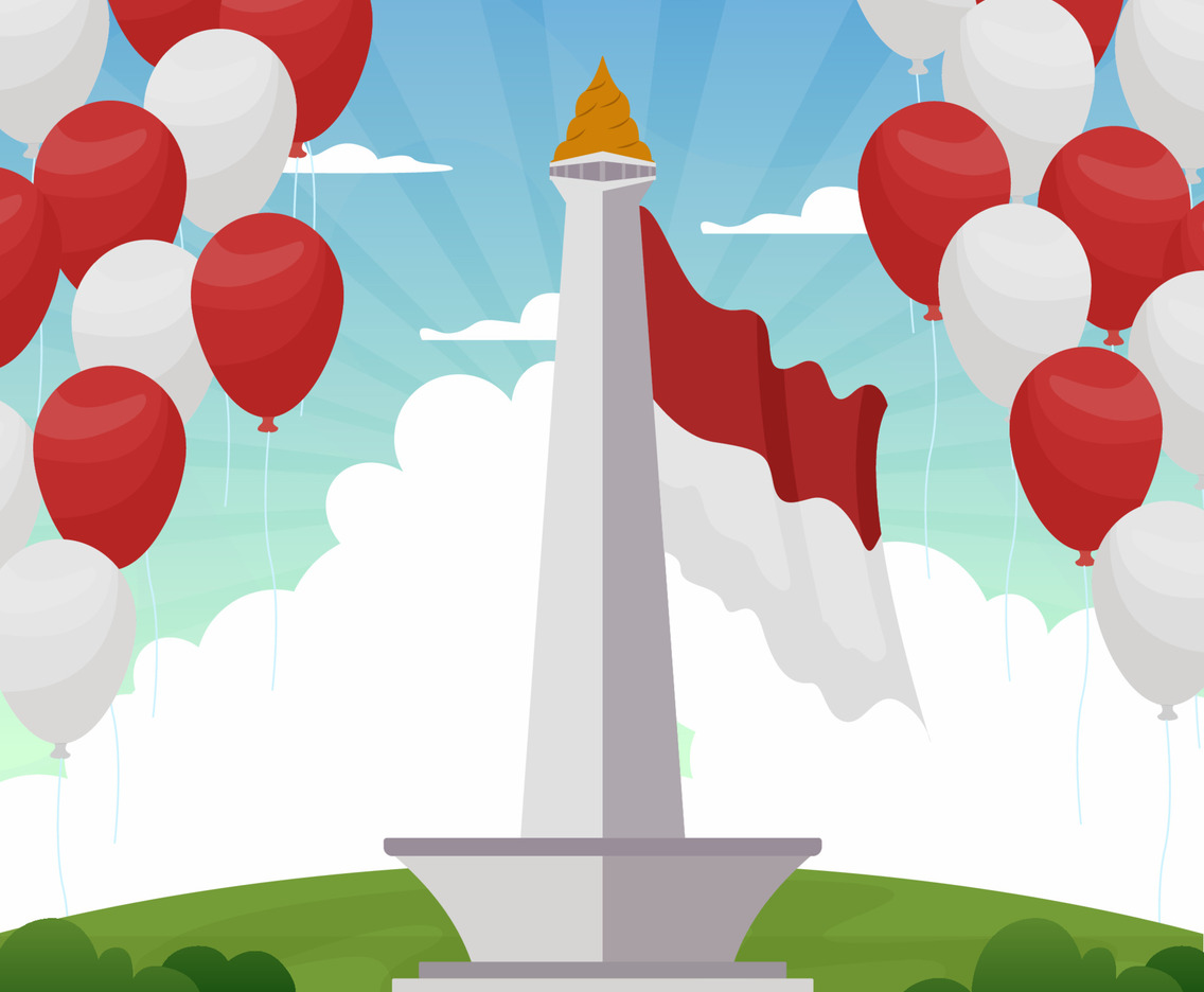 Indonesia Independent Day with Monas