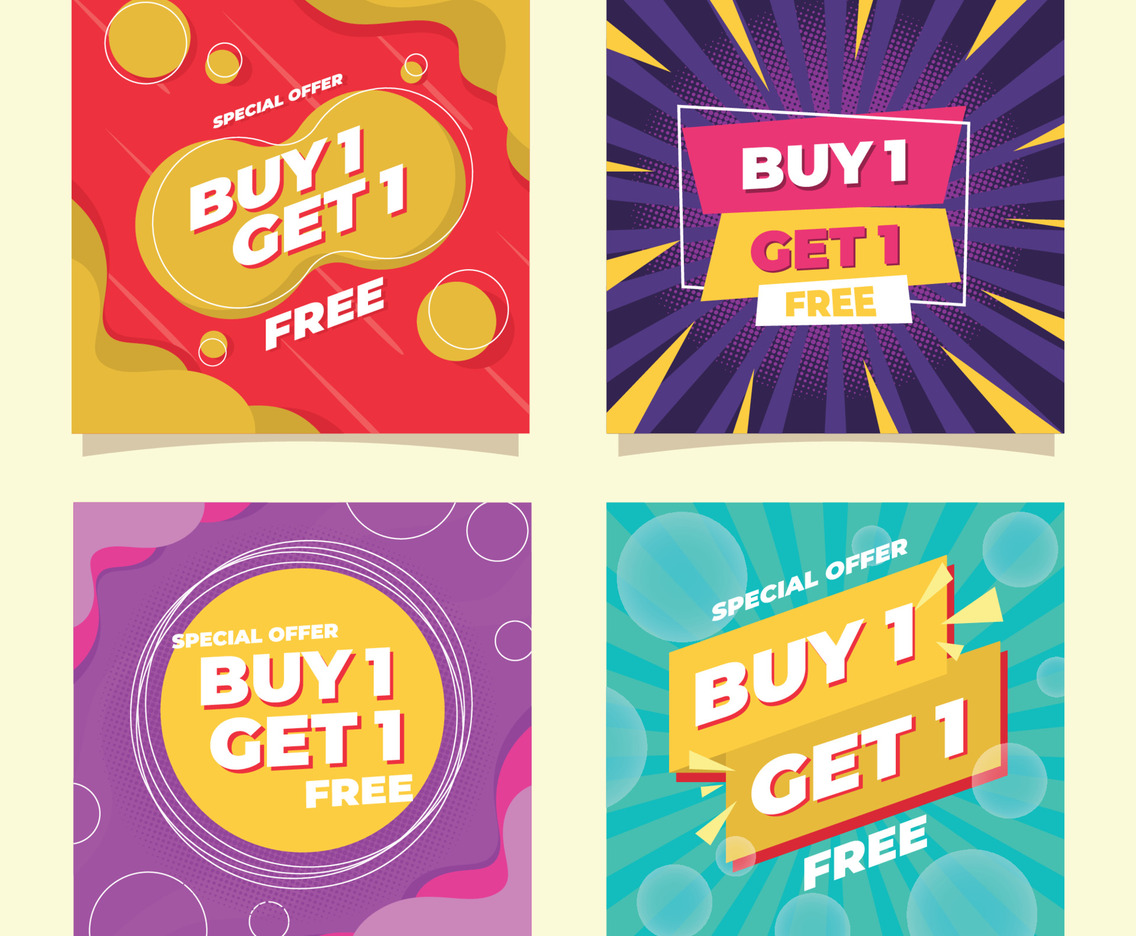 Buy 1 Get 1 Social Media Post Design