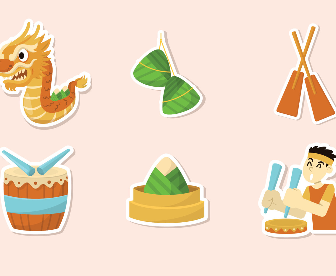 Dragon Boat Festival Sticker Set