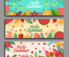 Summer Floral Banner Set