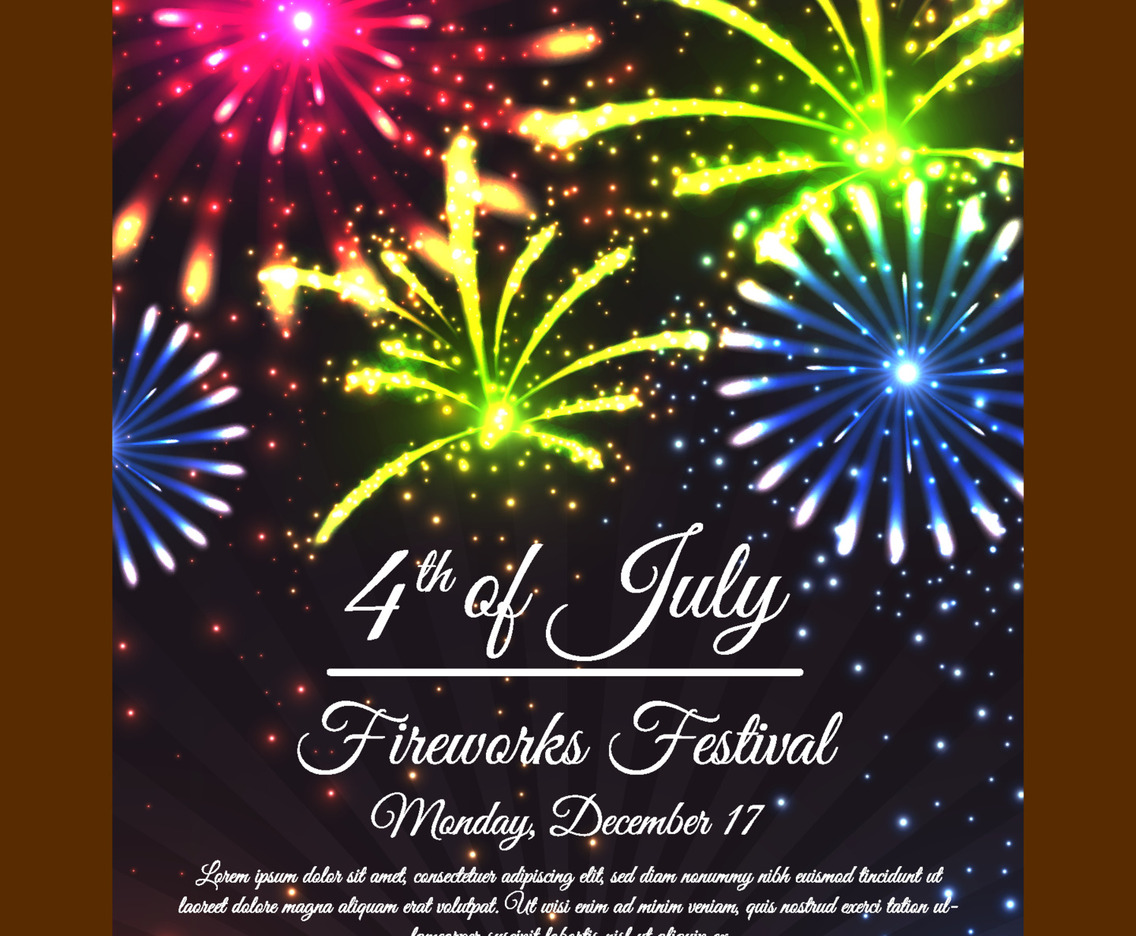 4th of July Fireworks Poster