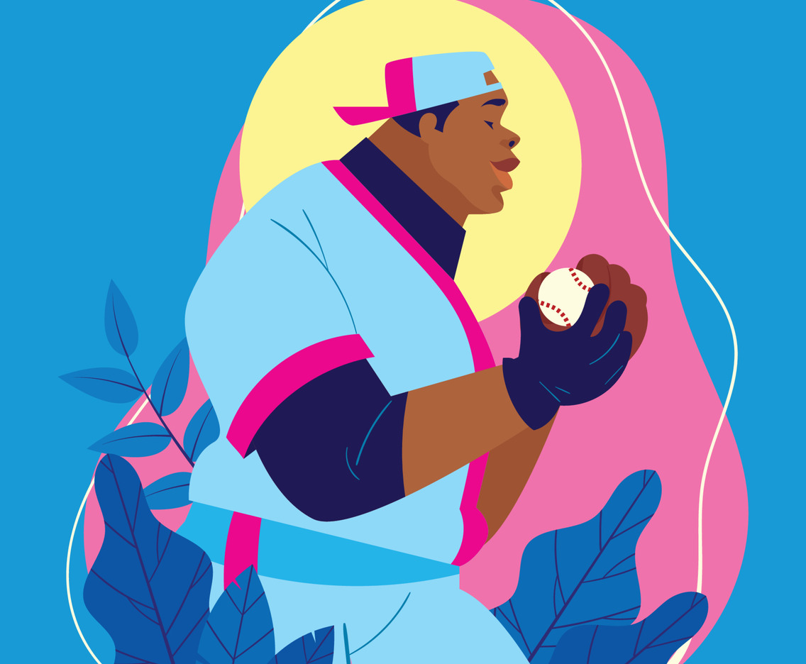 Professional Baseball Player with Baseball Glove