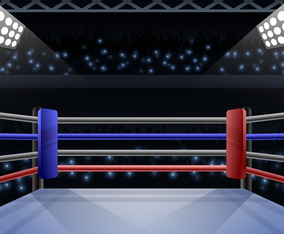 Sport Boxing Ring Arena Background Concept