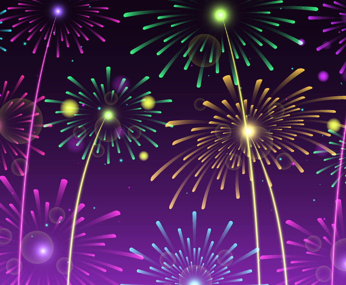 Colorful Firework Festive Background