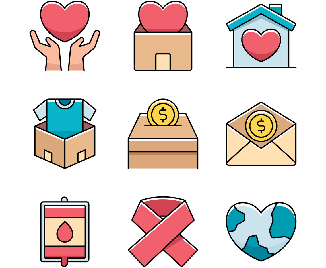 World Humanity Day Icon Set