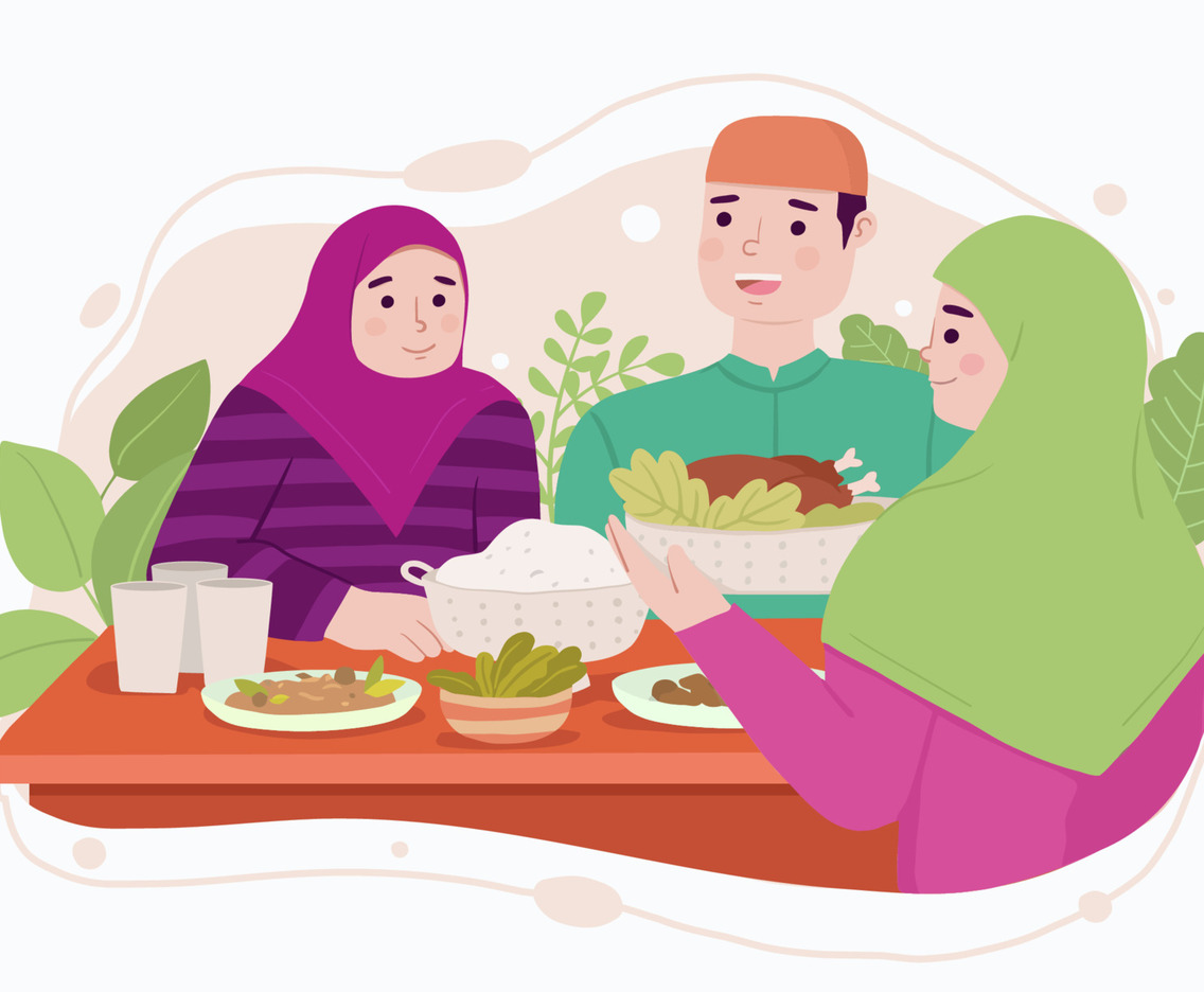 Family on Iftar Together