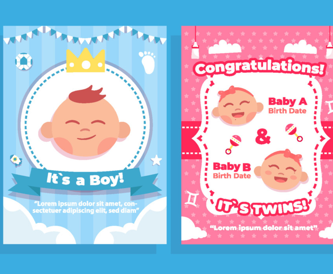 Born Day Card Collection Set