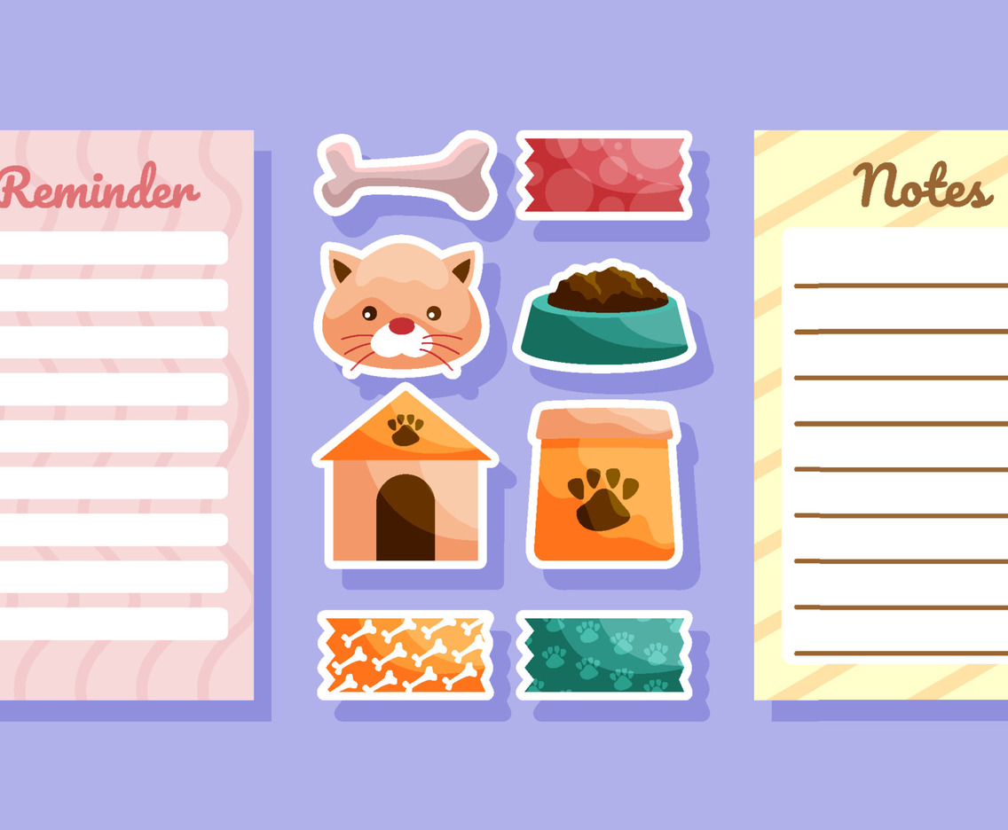 Journal Template with Pet Sticker Template